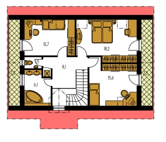 Floor plan of second floor - PREMIER 179